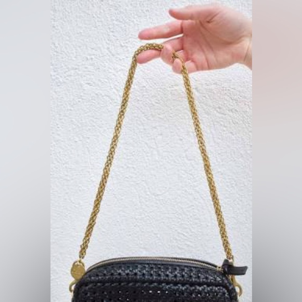Clare V Chain Shoulder Strap. Gold